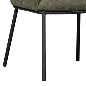 Esszimmerstuhl Cloenara mit Armlehnen aus Boucle Stoff – Ansicht 10
