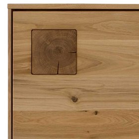 Highboard Vitrine Onitos aus Wildeiche Massivholz geölt – Ansicht 5