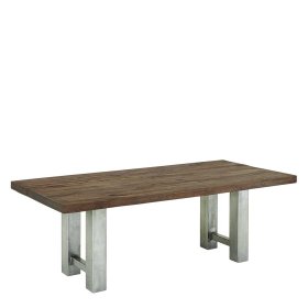 Esstisch Future aus Wildeiche Massivholz und Eisen im Industry Look – Ansicht 2