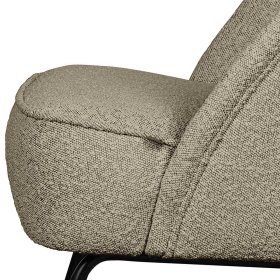 Boucle Sessel Merkur in Beige mit Vierfußgestell aus Metall – Ansicht 7