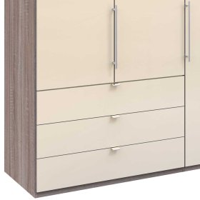 Panorama Ankleideschrank Rimini 3 türig und glasbeschichtet – Ansicht 4