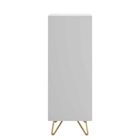 Schminkkonsole Goyan in Weiß und Goldfarben 45 cm breit – Ansicht 4