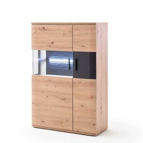 Anbauwand Lucisa in Eiche Optik und Anthrazit 330 cm breit (vierteilig) – Ansicht 6