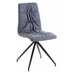 2 Stühle Esszimmer Cherry in Blaugrau und Schwarz mit hoher Lehne (2er Set) – Ansicht 1