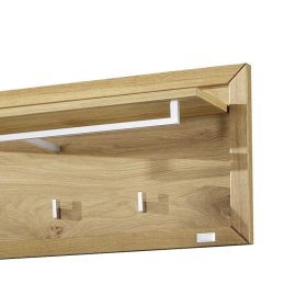 Wandgarderobe Emrada aus Wildeiche Massivholz mit Hutablage – Ansicht 4
