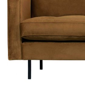 Sofa Habanas in Honigfarben Samt im Retro Design – Ansicht 5