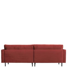 Dreier Sofa Klasvan in Bezug aus Samt in Kastanie 275 cm breit – Ansicht 3