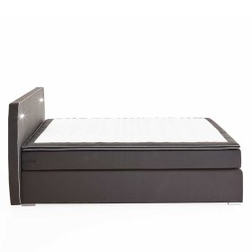 Modernes Boxspringbett Beliawa mit LED Beleuchtung in Dunkelgrau Webstoff – Ansicht 4