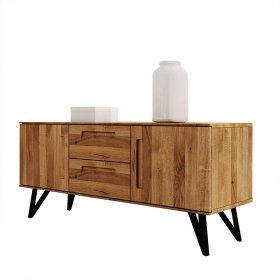 Sideboard Cariasca aus Wildeiche Massivholz im Loft Design – Ansicht 1