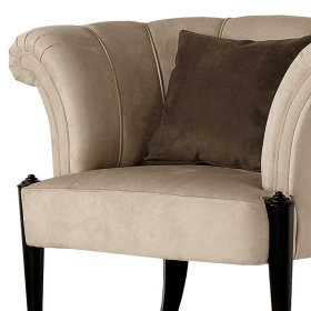 Wohnzimmer Sessel Facheto im klassischen Stil in Beige und Schwarz – Ansicht 3