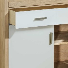 Schreibsekretär Pam in Cremefarben und Eiche Bianco Made in Germany – Ansicht 8