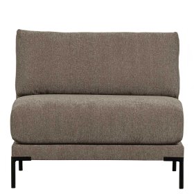 Modul Sofa Element Udjaca in Taupe mit Vierfußgestell aus Metall – Ansicht 3