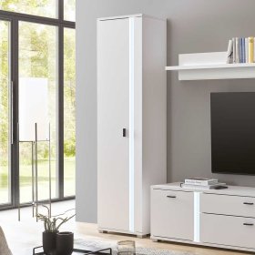 Wohnzimmerschrank Constantin mit Drehtür in Weiß – Ansicht 7