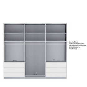 Made in Germany Schiebetürschrank Favorite in Braun mit Metallgriffen – Ansicht 3