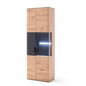 Anbauwand Lucisa in Eiche Optik und Anthrazit 330 cm breit (vierteilig) – Ansicht 4