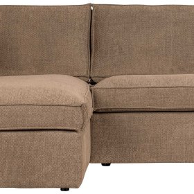 Wohnzimmercouch Prattl in Hellbraun Webstoff 42 cm Sitzhöhe – Ansicht 5