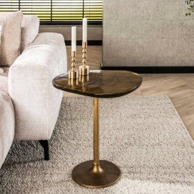 Beistelltisch Sofa Feliz in organischer Form auf Säulengestell – Ansicht 2