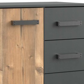 Factory Sideboard Vedra in Tannenfarben und Dunkelgrau – Ansicht 4