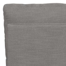 Modulsofa Abschluss Element links Fredoco in Grau Rücken echt bezogen – Ansicht 14