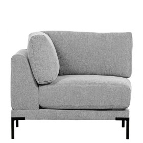 Eckelement Modul Sofa Kahilke in Hellgrau mit Vierfußgestell aus Metall – Ansicht 4
