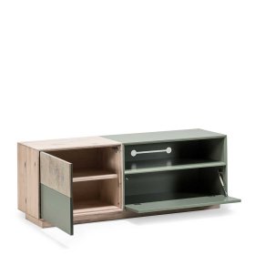 Fernsehtisch Samanda in Beton Grau und Buche hell 140 cm breit – Ansicht 4
