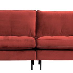 Dreier Sofa Klasvan in Bezug aus Samt in Kastanie 275 cm breit – Ansicht 5