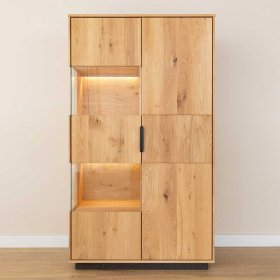 Highboard Niko mit LED Beleuchtung und Glastür – Ansicht 3