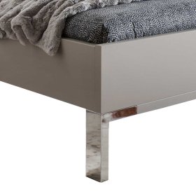 Modernes Schlafzimmer Set Zymian in Hellgrau Weiß mit LED Beleuchtung (vierteilig) – Ansicht 6