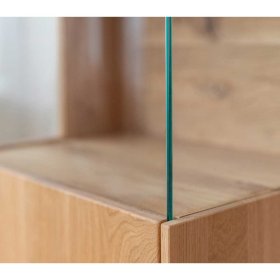 Hängevitrine Seanno aus Eiche Massivholz 142 cm hoch – Ansicht 4