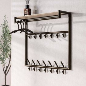 Wandgarderobe One mit 14 Kleiderhaken im Industry und Loft Stil – Ansicht 2