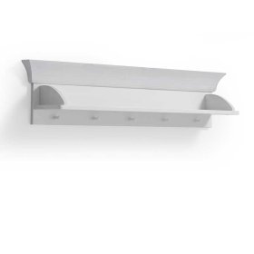 Weißes Babyzimmer Wandboard Mures aus Kiefer Massivholz mit Haken – Ansicht 3