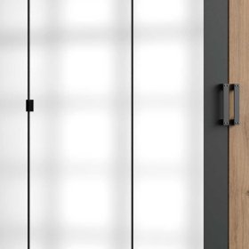 Schlafzimmer Set Latizia in Dunkelgrau und Plankeneiche Holzoptik (vierteilig) – Ansicht 16