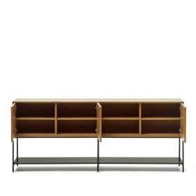 Esszimmersideboard Zoryac in Eichefarben mit Fußgestell aus Metall – Ansicht 4