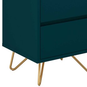 Schminkkommode Andro in Petrol und Goldfarben 110 cm hoch – Ansicht 5