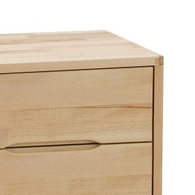 Nachttisch Avrila aus Kernbuche Massivholz mit 2 Schubladen – Ansicht 4