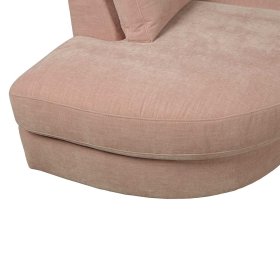 Modulsofa Abschluss Element links Oktamian aus Webstoff in Rosa – Ansicht 12