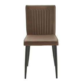 Polsterstühle Fiorello in Braun Kunstleder mit hoher Lehne (2er Set) – Ansicht 2