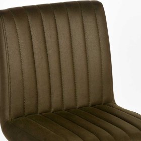 Barstuhl Set Aude mit Microfaser Bezug Oliv 66 cm Sitzhöhe (2er Set) – Ansicht 5